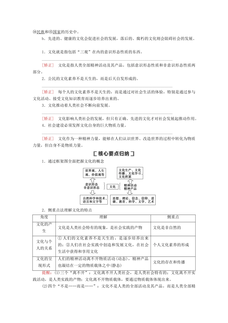 高考政治一轮复习 第9单元 文化与生活 第22课 文化与社会教学案 新人教版必修3-新人教版高三必修3政治教学案_第2页