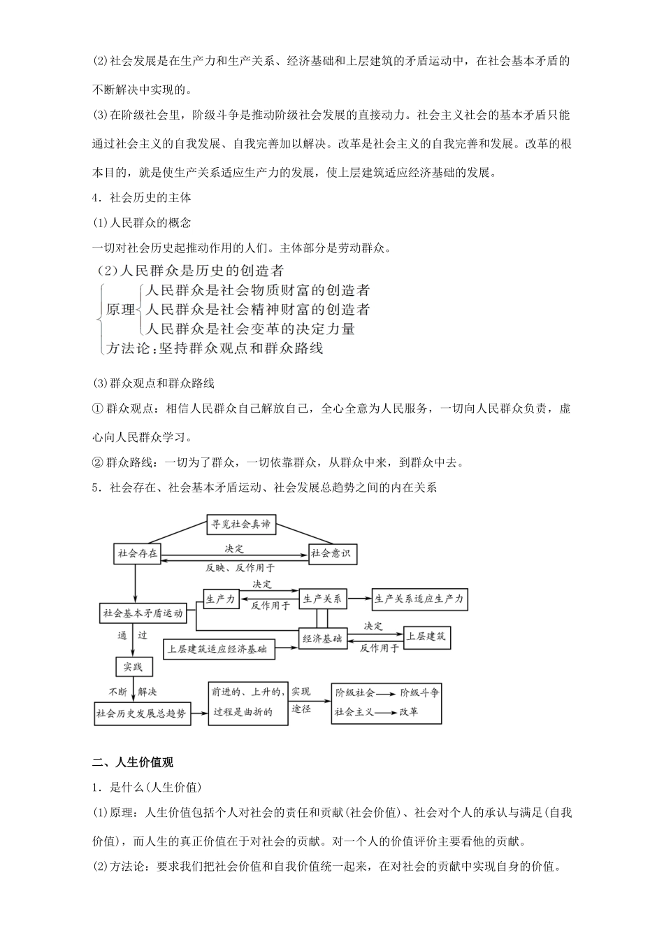 高考政治二轮复习 专题12 历史观、人生观与价值观教学案（含解析）-人教版高三全册政治教学案_第2页
