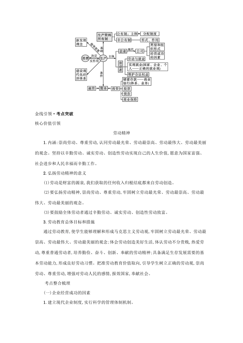 高考政治二轮总复习 专题一 社会再生产四环节 微专题一 生产学案-人教版高三全册政治学案_第3页