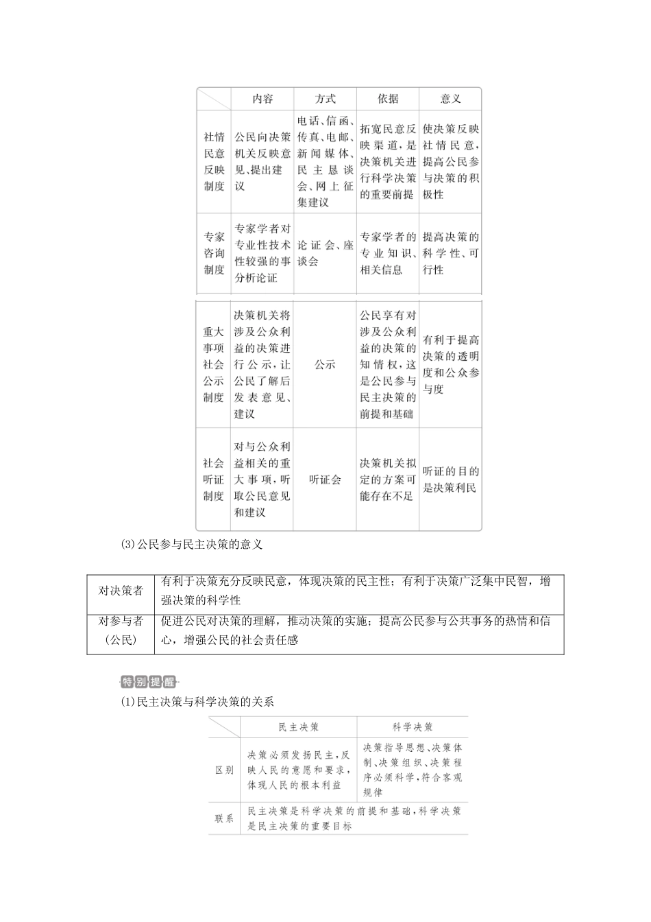 高考政治一轮复习 第二部分 政治生活 第一单元 公民的政治生活 第二课 我国公民的政治参与教案-人教版高三全册政治教案_第3页