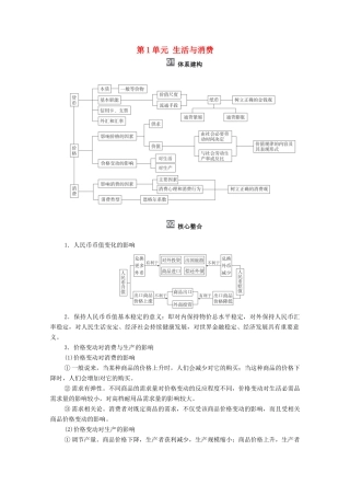 高考政治一轮复习 模块1 经济生活 第1单元 生活与消费 单元综合提升教学案-人教版高三全册政治教学案