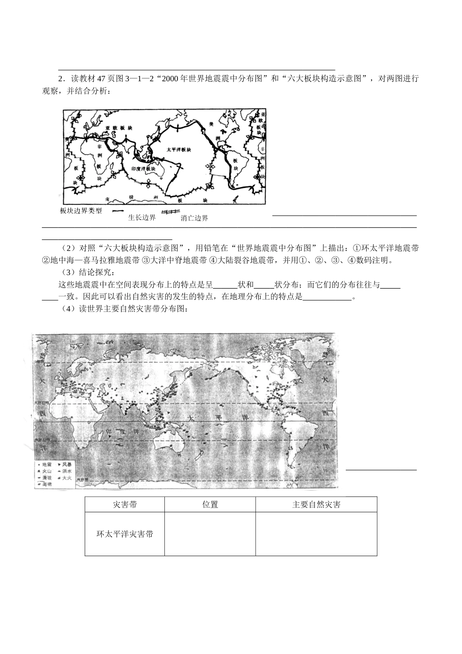 高中地理：31《自然灾害的地域差异》学案导学鲁教版选修5_第2页