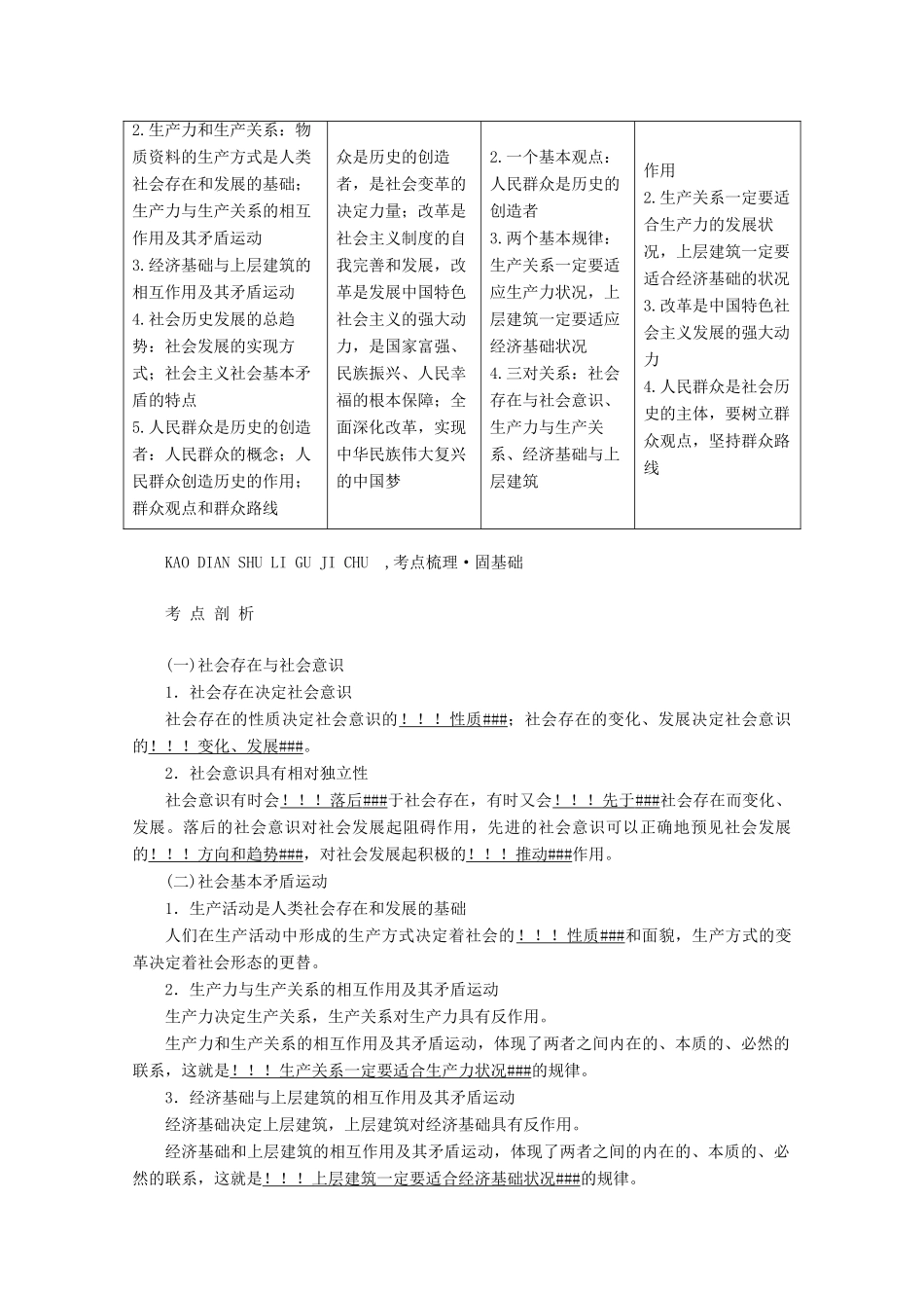 高考政治一轮复习 第四单元 认识社会与价值选择 第十一课 寻觅社会的真谛学案 新人教版必修4-新人教版高三必修4政治学案_第2页