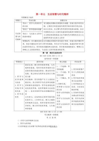 高考政治一轮复习 第一单元 生活智慧与时代精神 第一课 美好生活的向导学案 新人教版必修4-新人教版高三必修4政治学案