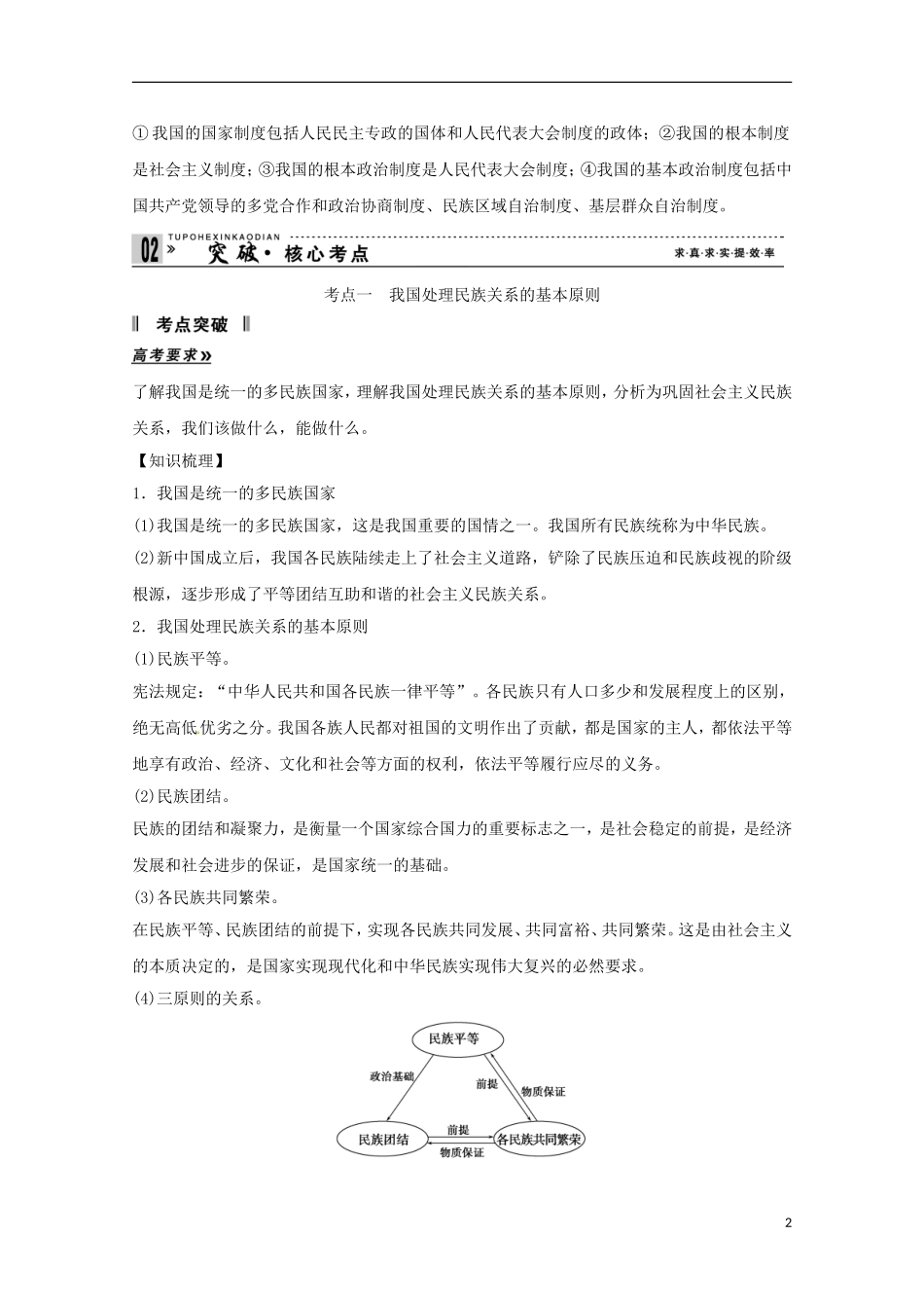 高考政治一轮复习精品学案 3.7我国的民族区域自治制度及宗教政策 新人教版必修2_第2页