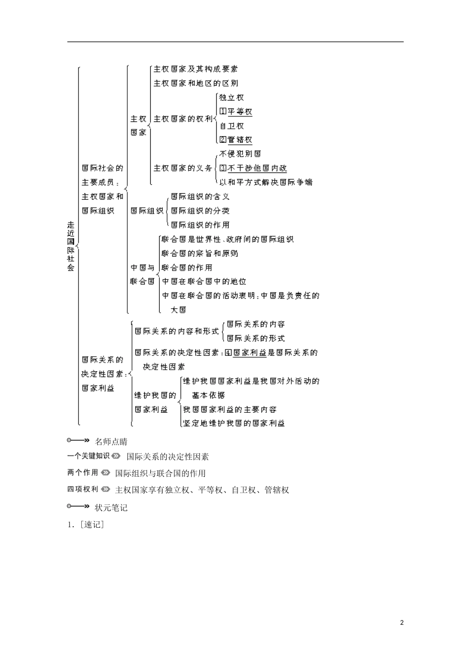 高考政治一轮复习精品学案 4.8走近国际社会 新人教版必修2_第2页
