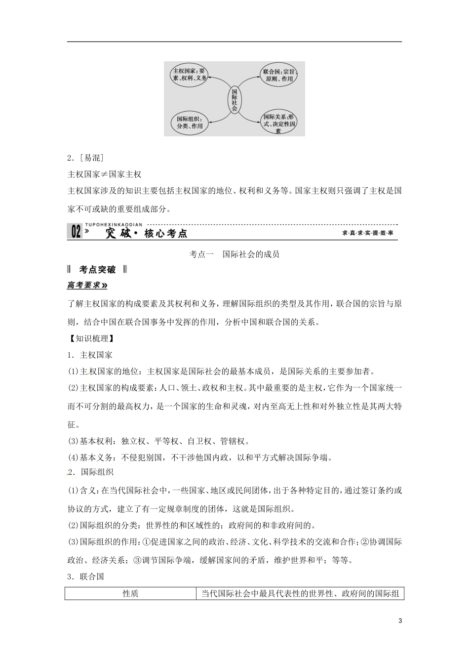 高考政治一轮复习精品学案 4.8走近国际社会 新人教版必修2_第3页