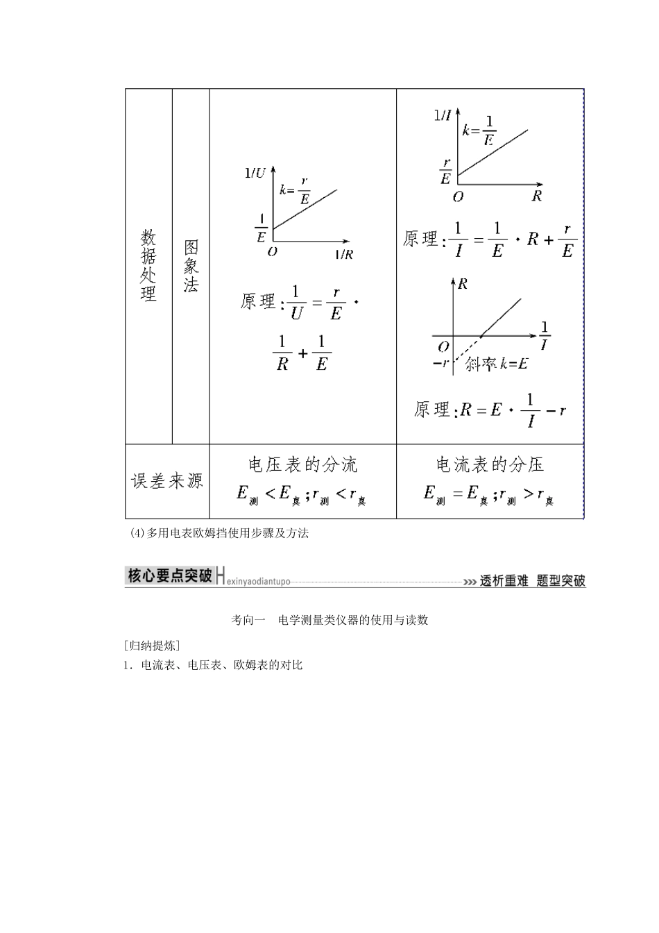 高考物理二轮复习 板块一 专题突破复习 专题六 物理实验 第二讲 电学实验学案-人教版高三全册物理学案_第3页