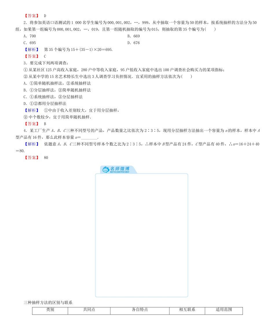 高考总动员高考数学大一轮复习 第9章 统计与统计案例学案 文 新人教版-新人教版高三全册数学学案_第2页