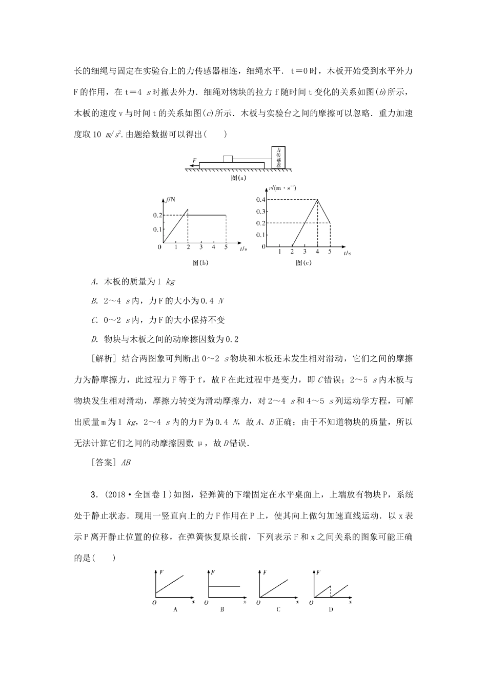 高考物理一轮复习 第3章 牛顿运动定律 章末总结学案-人教版高三全册物理学案_第3页