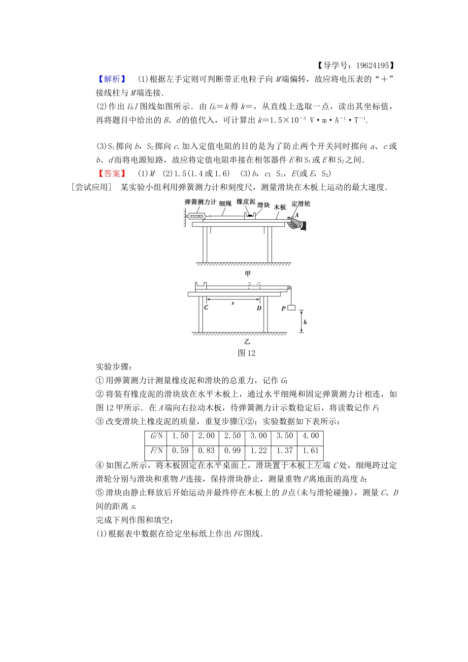 高考物理二轮复习 第2部分 专项2 四大技巧破解实验题 技巧4 创新型实验——活用原理巧妙迁移学案-人教版高三全册物理学案_第2页
