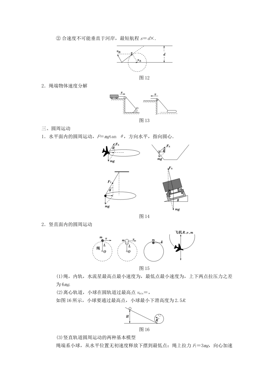 高考物理二轮复习 第2部分 专项4 考前回扣——结论性语句再强化 2 直线运动和曲线运动学案-人教版高三全册物理学案_第2页