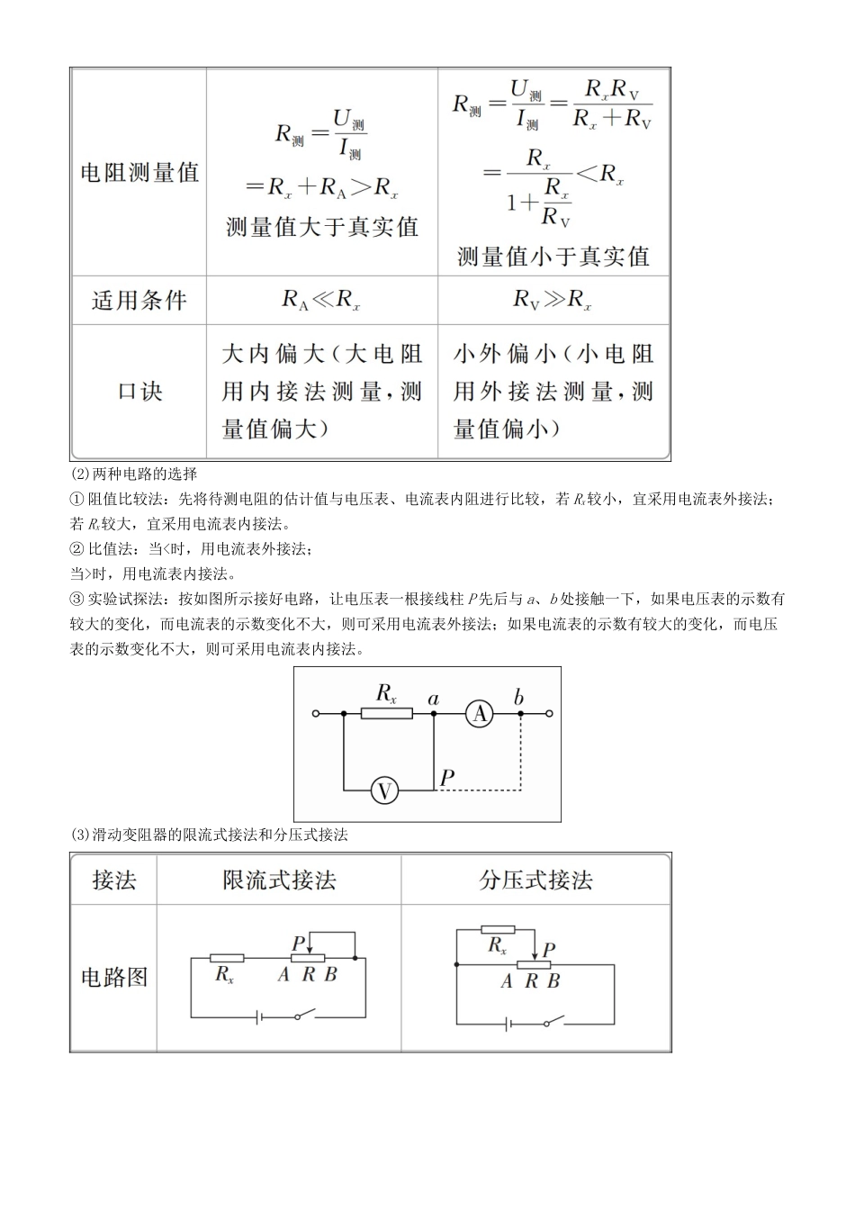 高考物理一轮复习 第八章 恒定电流 实验八 测定金属的电阻率学案-人教版高三全册物理学案_第3页