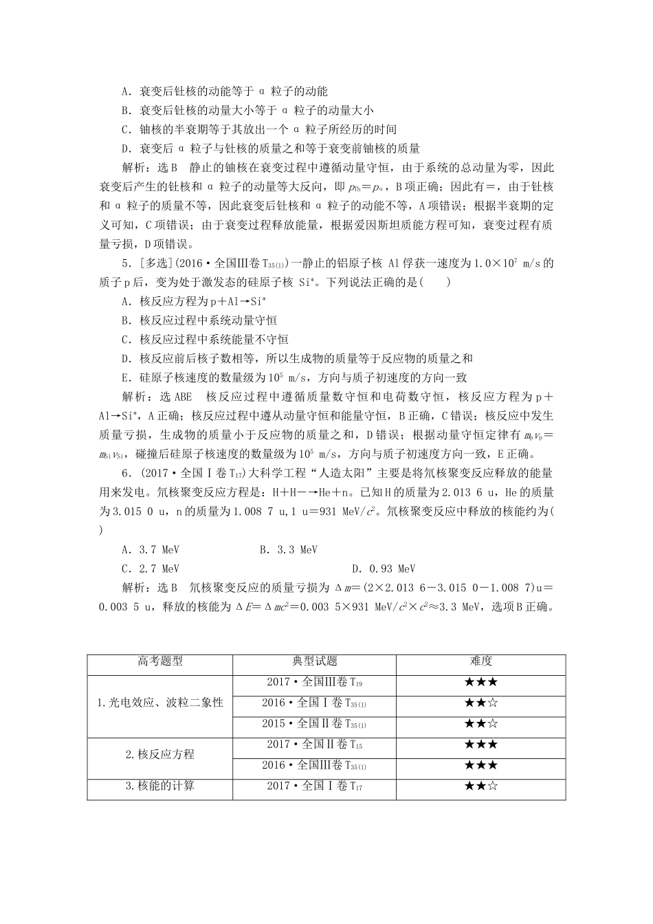 高考物理二轮复习 专题5 原子物理学与物理学史、物理图象教学案-人教版高三全册物理教学案_第2页