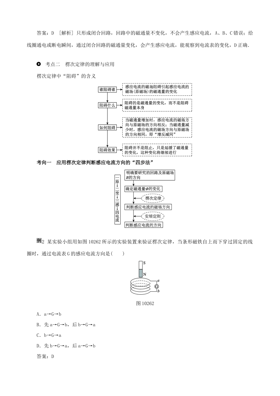 高考物理一轮复习 第十章 电磁感应 第1讲 电磁感应现象、楞次定律教学案（含解析）-人教版高三全册物理教学案_第3页
