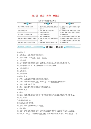高考物理一轮复习 第二章 相互作用 第1讲 重力 弹力 摩擦力学案-人教版高三全册物理学案