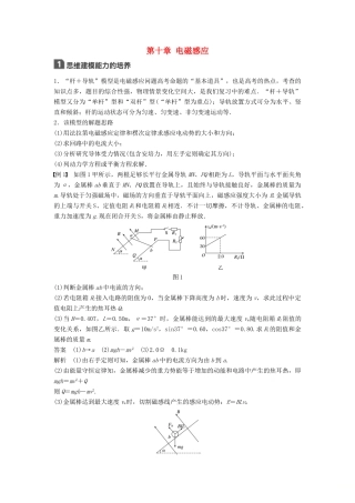 高考物理一轮复习 第十章 电磁感应本章学科素养提升学案-人教版高三全册物理学案