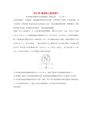 高考物理一轮复习 第九章 磁场核心素养提升学案 粤教版-粤教版高三全册物理学案