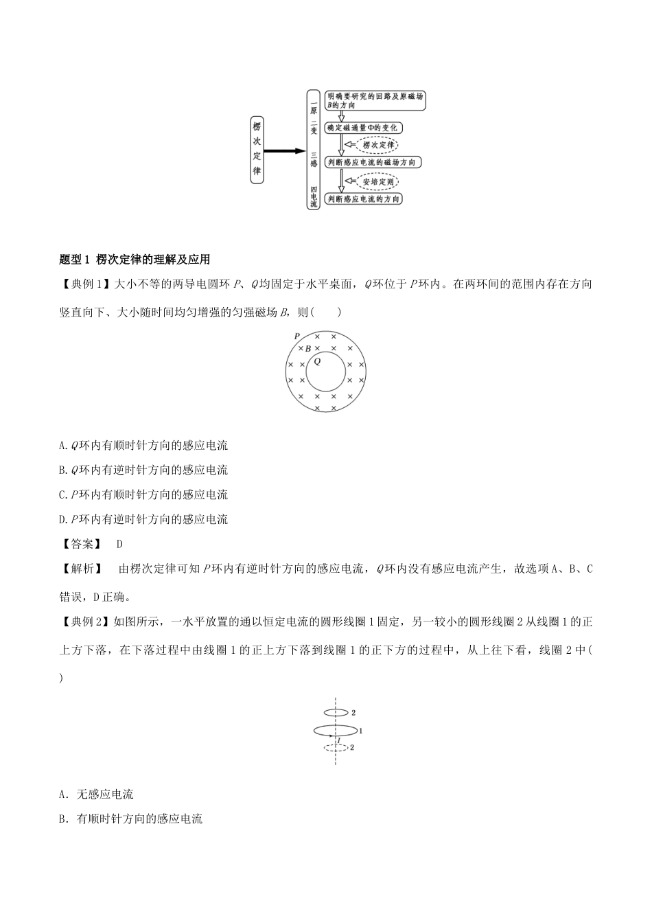 高考物理一轮复习 热点题型 专题4.2 楞次定律的理解及应用学案-人教版高三全册物理学案_第2页
