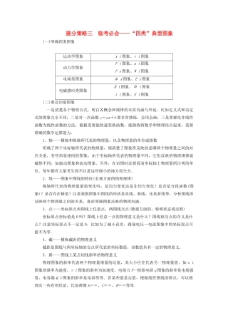 高考物理总复习 提分策略三 临考必会——“四类”典型图象学案-人教版高三全册物理学案