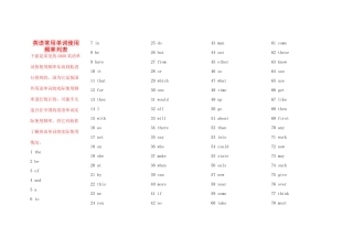 高考英语 2000常用单词使用频率列表素材