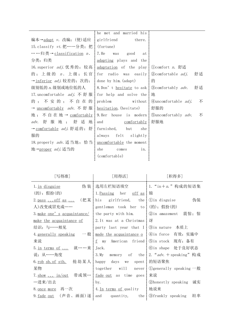 高考英语一轮复习 Unit 4 Pygmalion导学案 新人教版选修8-新人教版高三选修8英语学案_第2页