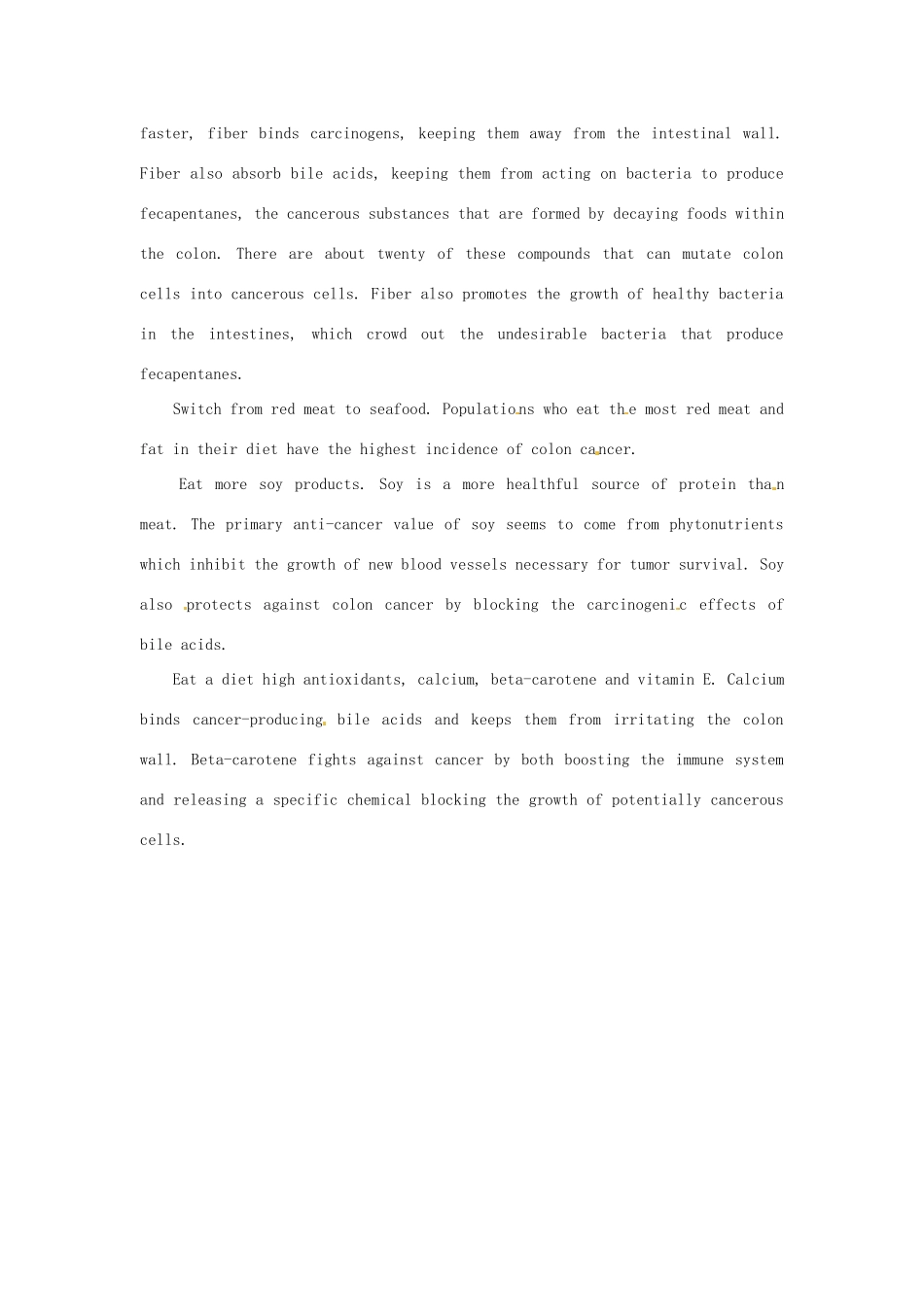 高考英语《流行话题 语境识词4500》Unit 52　Dietary Changes That Will Lower Your Cancer Risk素材_第2页