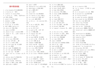 高考英语 词组大全素材