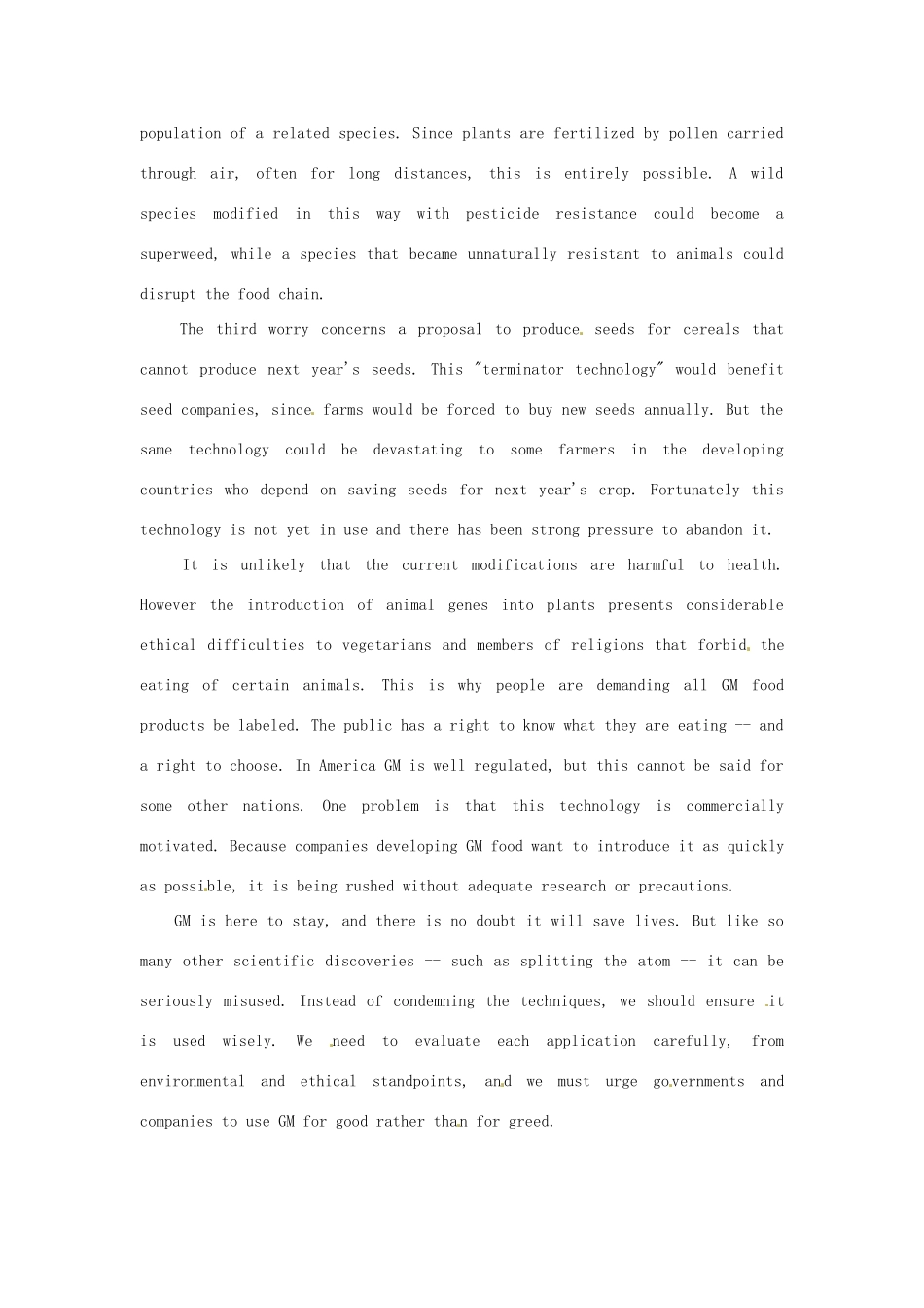 高考英语《流行话题 语境识词4500》Unit 75　The Concerns about Genetically Modified Food素材_第2页