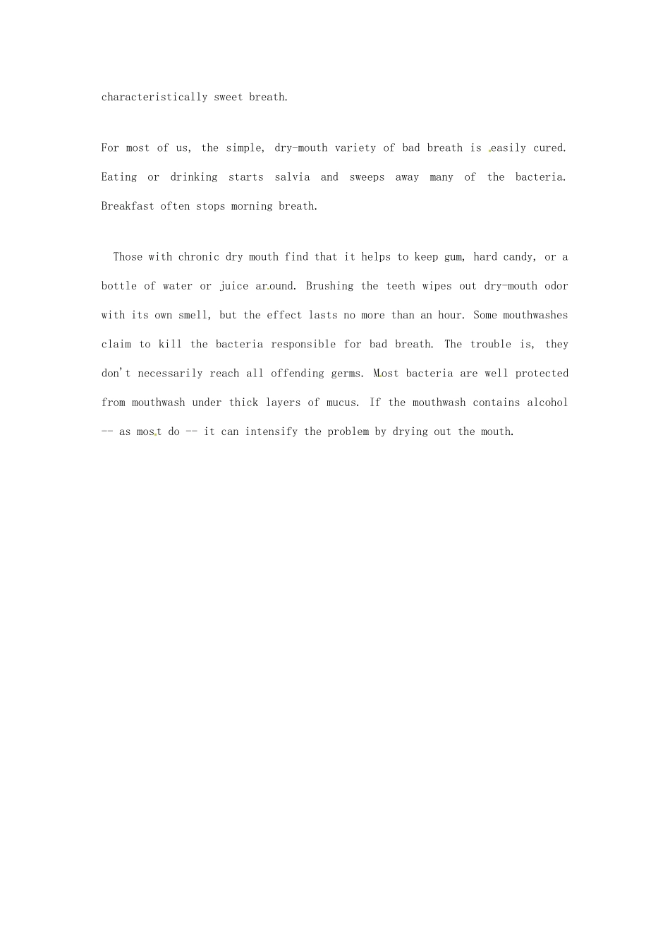 高考英语《流行话题 语境识词4500》Unit 83 Where Does Bad-breath Odor Come From素材_第2页