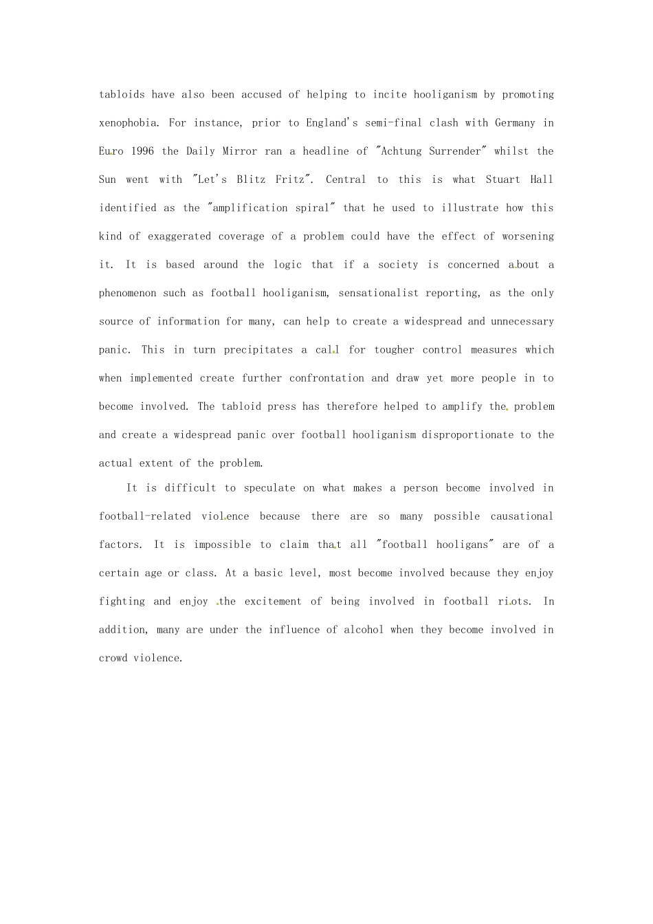 高考英语《流行话题 语境识词4500》Unit 87 Football Hooliganism素材_第2页