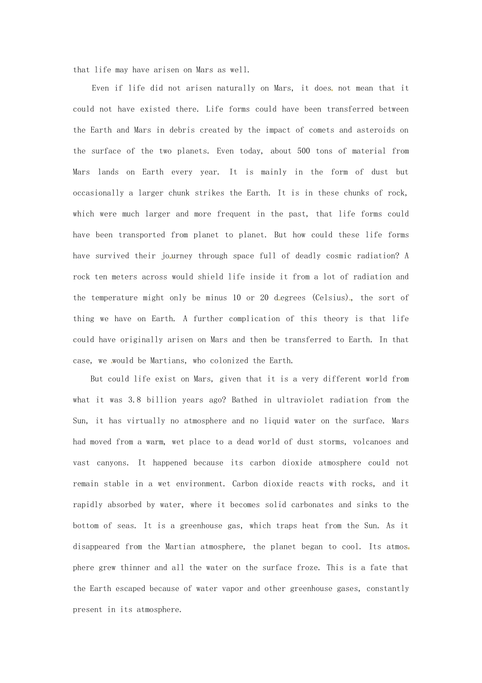 高考英语《流行话题 语境识词4500》Unit 88 Is There Life on Mars素材_第2页