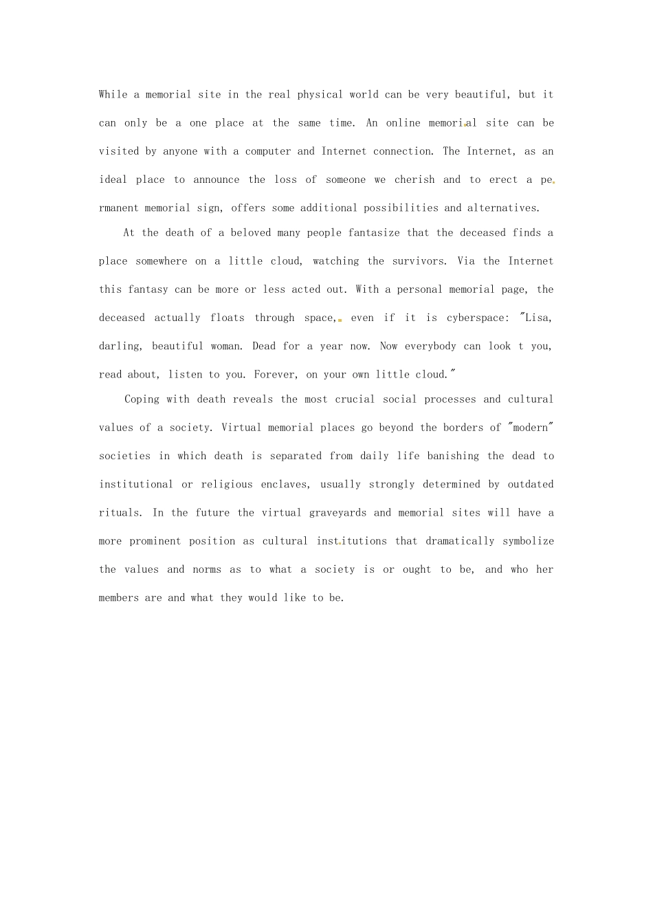 高考英语《流行话题 语境识词4500》Unit 90　Virtual Grave素材_第2页