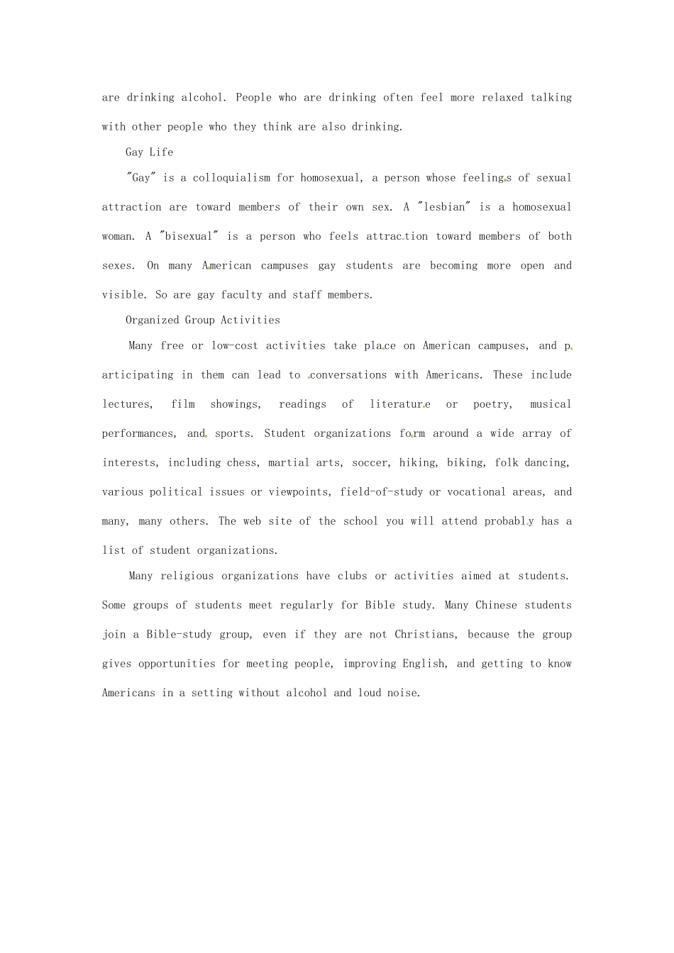 高考英语《流行话题 语境识词4500》Unit 96　A Glimpse of US Students' Social Life素材_第2页