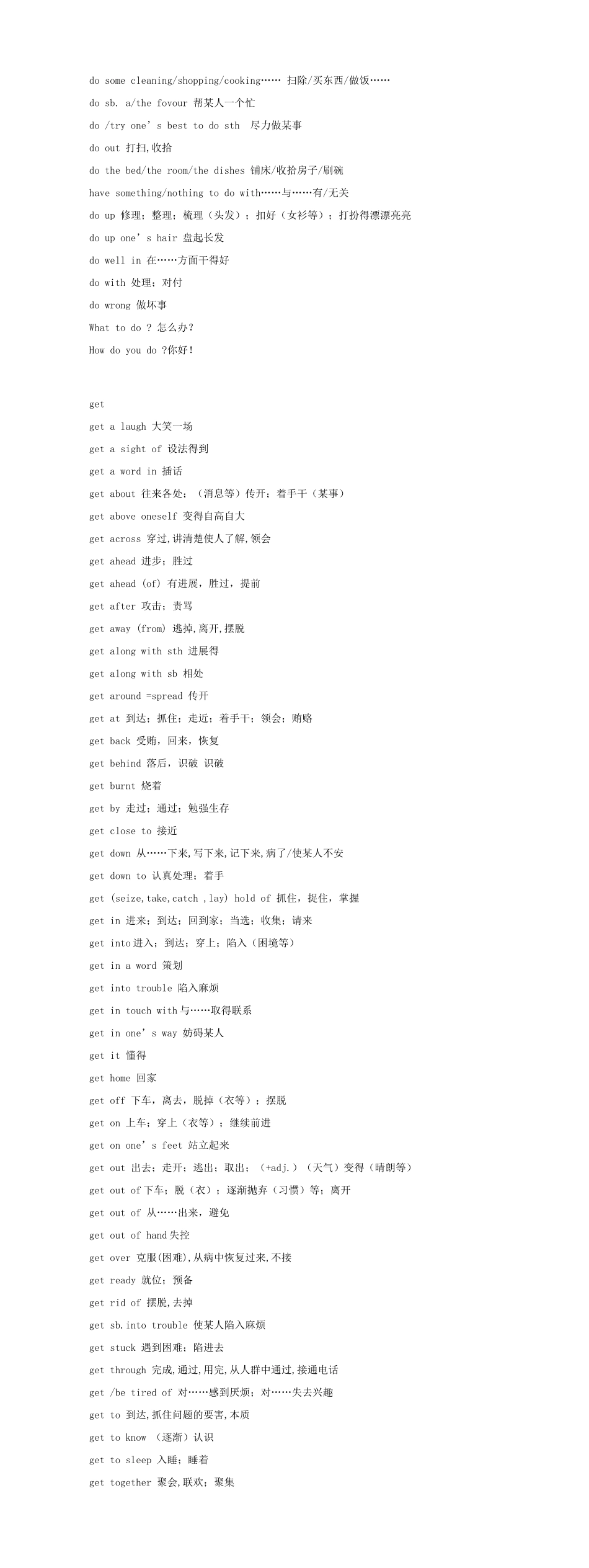 高考英语一轮复习 10大动词短语素材-人教版高三全册英语素材_第2页