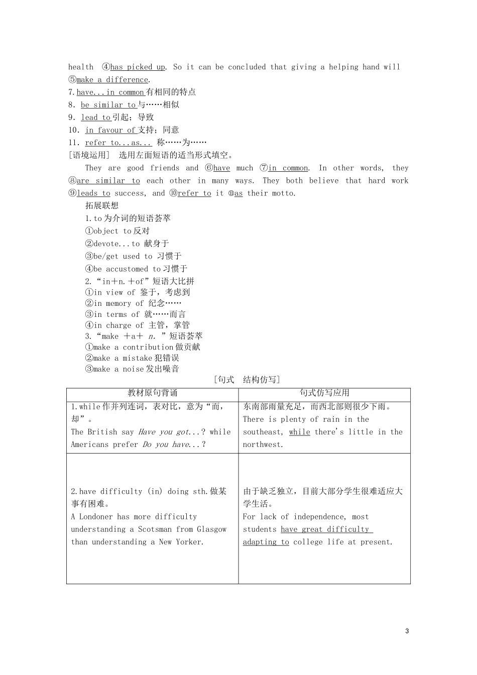 高考英语一轮复习 第1部分 Module 1 British and American English教学案（含解析）外研版必修5-外研版高三必修5英语教学案_第3页