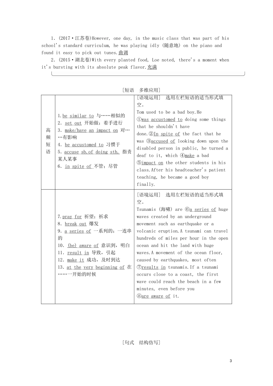 高考英语一轮复习 Module 5 The Conquest of the Universe学案 外研版选修8-外研版高三选修8英语学案_第3页