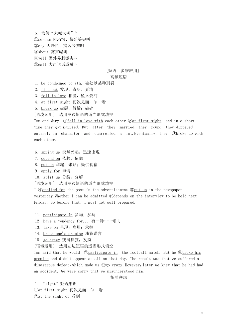 高考英语一轮复习 第1部分 Unit 2 The universal language教学案（含解析）牛津译林版选修8-牛津版高三选修8英语教学案_第3页
