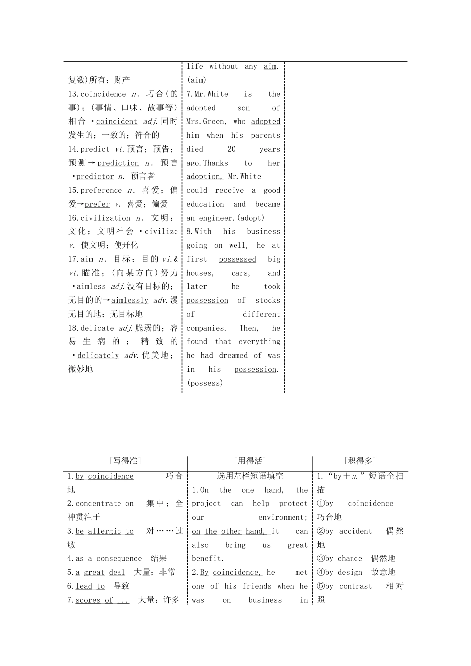 高考英语一轮复习 Unit 1 Art导学案 新人教版选修6-新人教版高三选修6英语学案_第2页