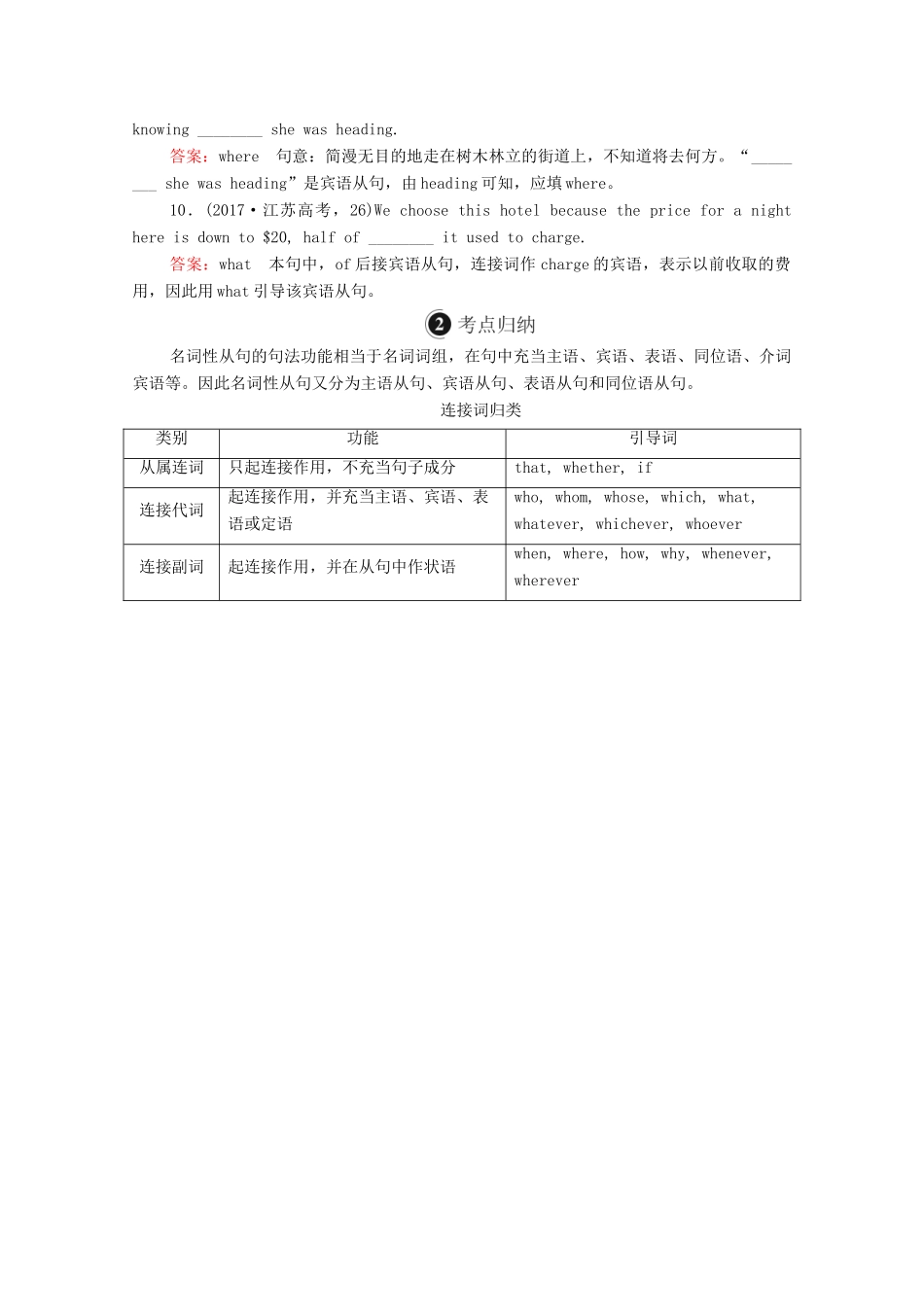 高考英语一轮统考复习 第二编 语法突破 专题三 名词性从句学案（含解析）北师大版-北师大版高三全册英语学案_第2页