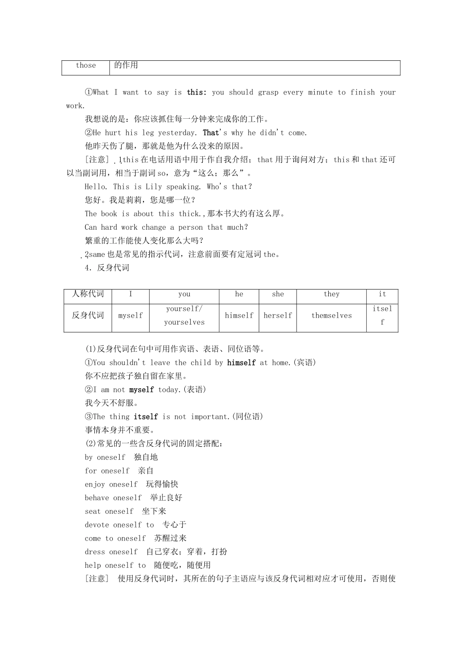 高考英语一轮统考复习 第二部分 高考重点语法突破 专题一 第3讲 代词学案（含解析）新人教版-新人教版高三全册英语学案_第2页