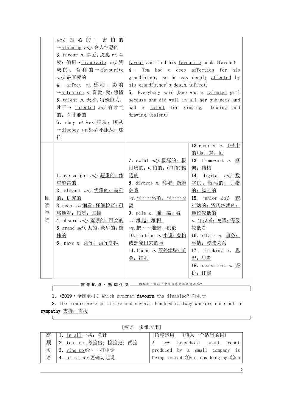 高考英语一轮复习 Unit 2 Robots教学案 新人教版选修7-新人教版高三选修7英语教学案_第2页