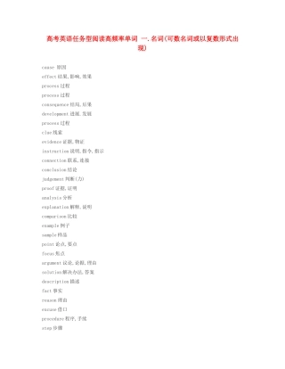 高考英语 写作高频词及词汇辨析素材 新人教版