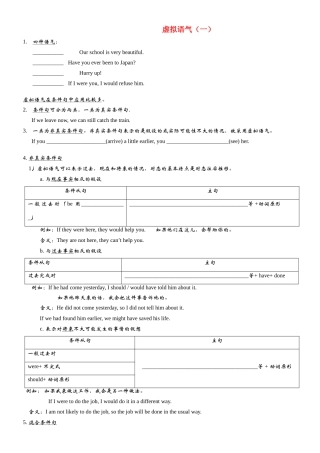 高考英语 虚拟语气(综合)素材