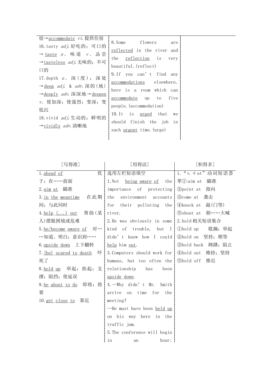 高考英语一轮复习 Unit 3 Under the sea导学案 新人教版选修7-新人教版高三选修7英语学案_第2页