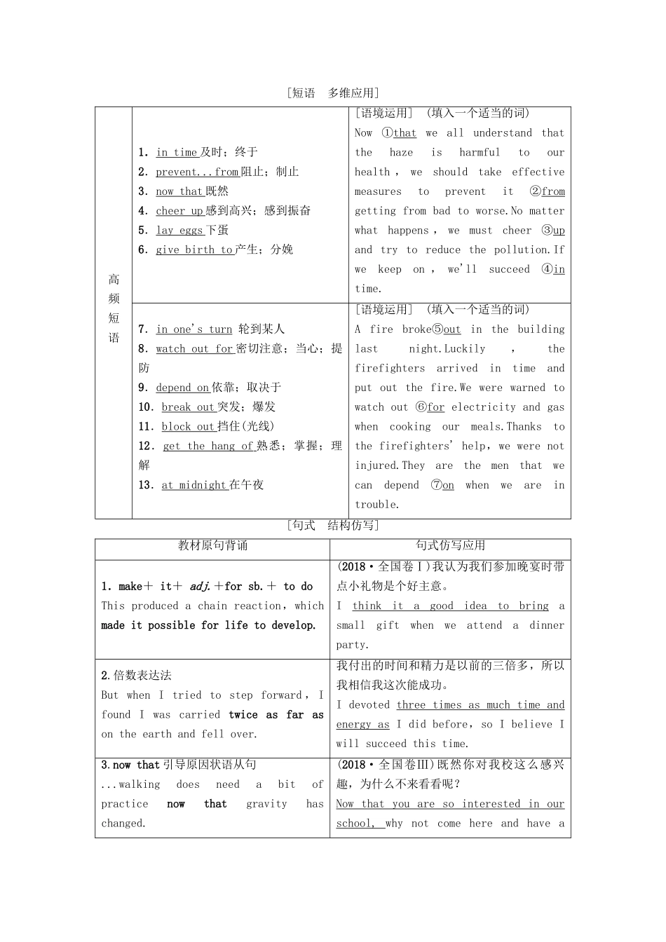 高考英语一轮复习 Unit 4 Astronomy the science of the stars教学案 新人教版必修3-新人教版高三必修3英语教学案_第3页
