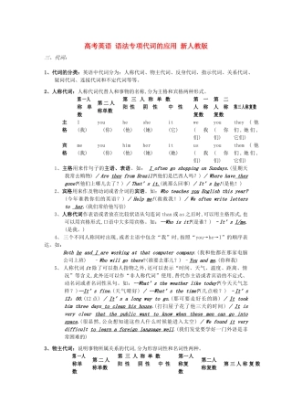 高考英语 语法专项代词的应用 新人教版