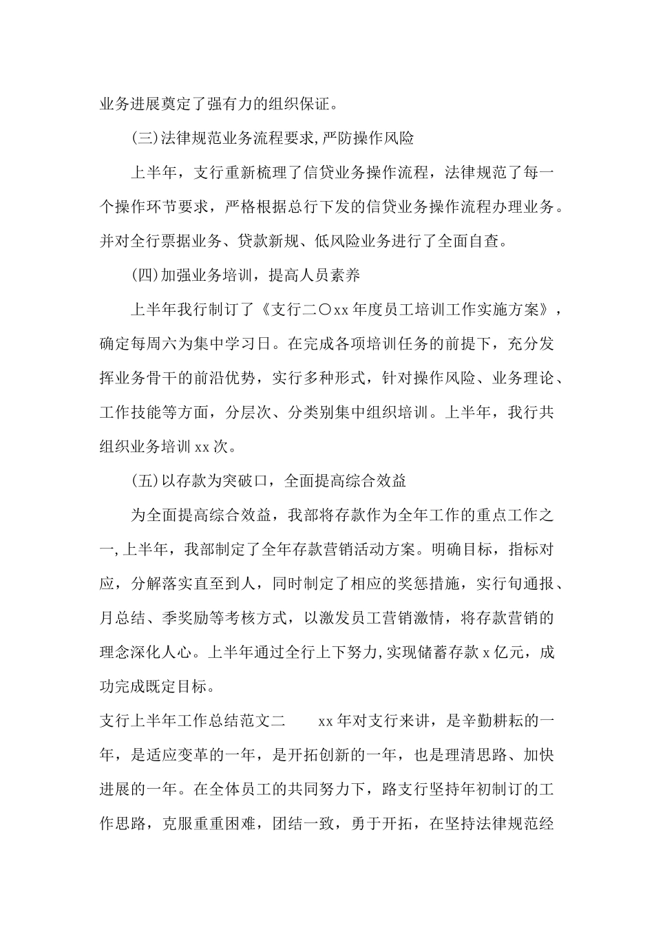 支行上半年工作总结报告（标准版）_第3页