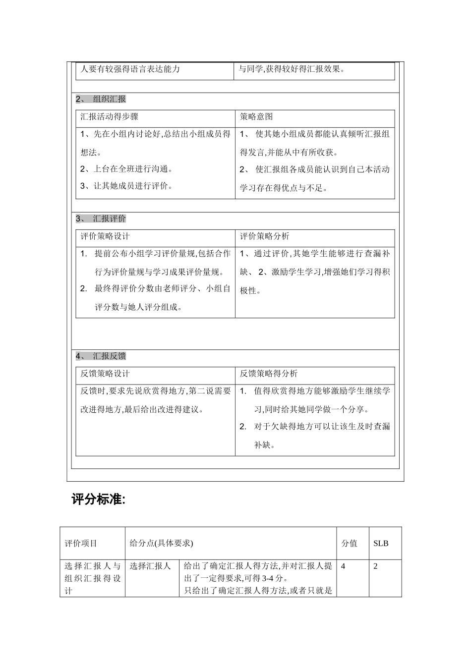 教学环节设计及教学活动设计_第2页
