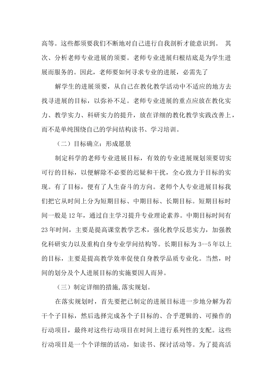教师专业发展规划_第2页